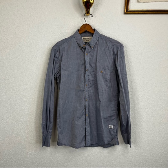 FCUK French Connection Denim Chambray Button Down Shirt - Picture 1 of 9